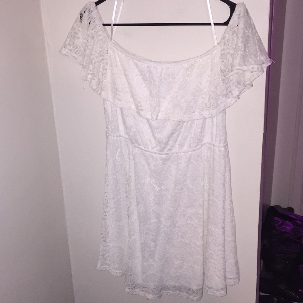 White off the shoulder dress